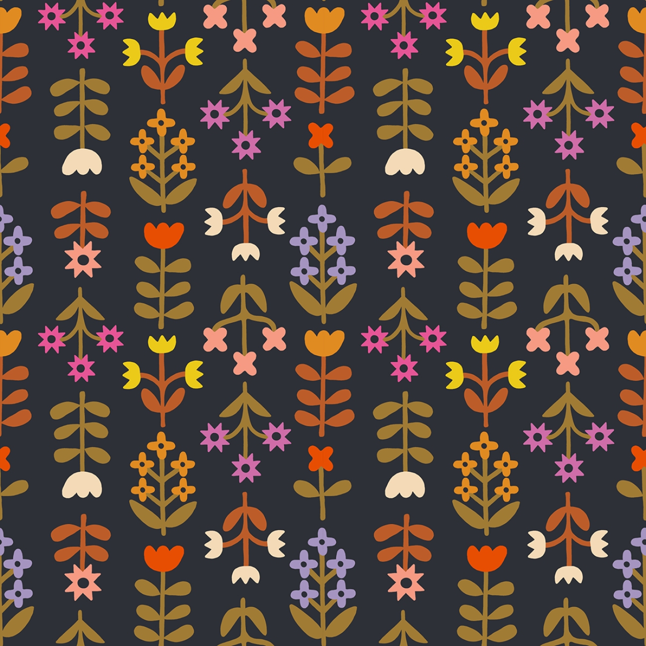 Baumwolle Patchwork - Ruby Star Society - Favorite Flowers - Meadow - Soft Black